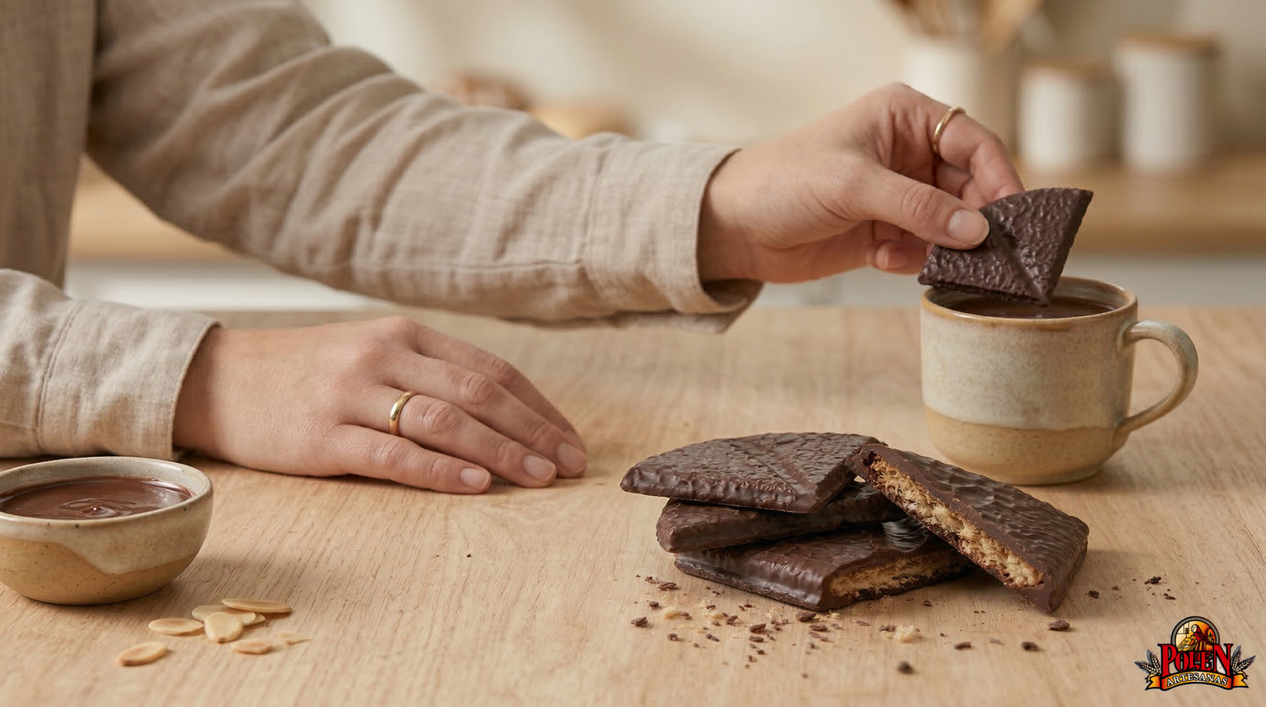 barquillo de chocolate