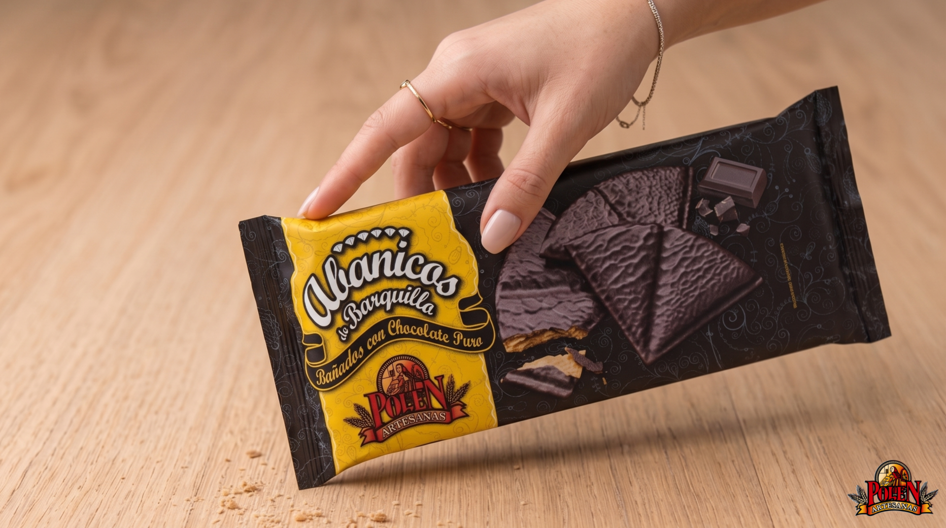 Abanicos de chocolate